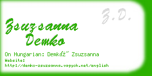 zsuzsanna demko business card